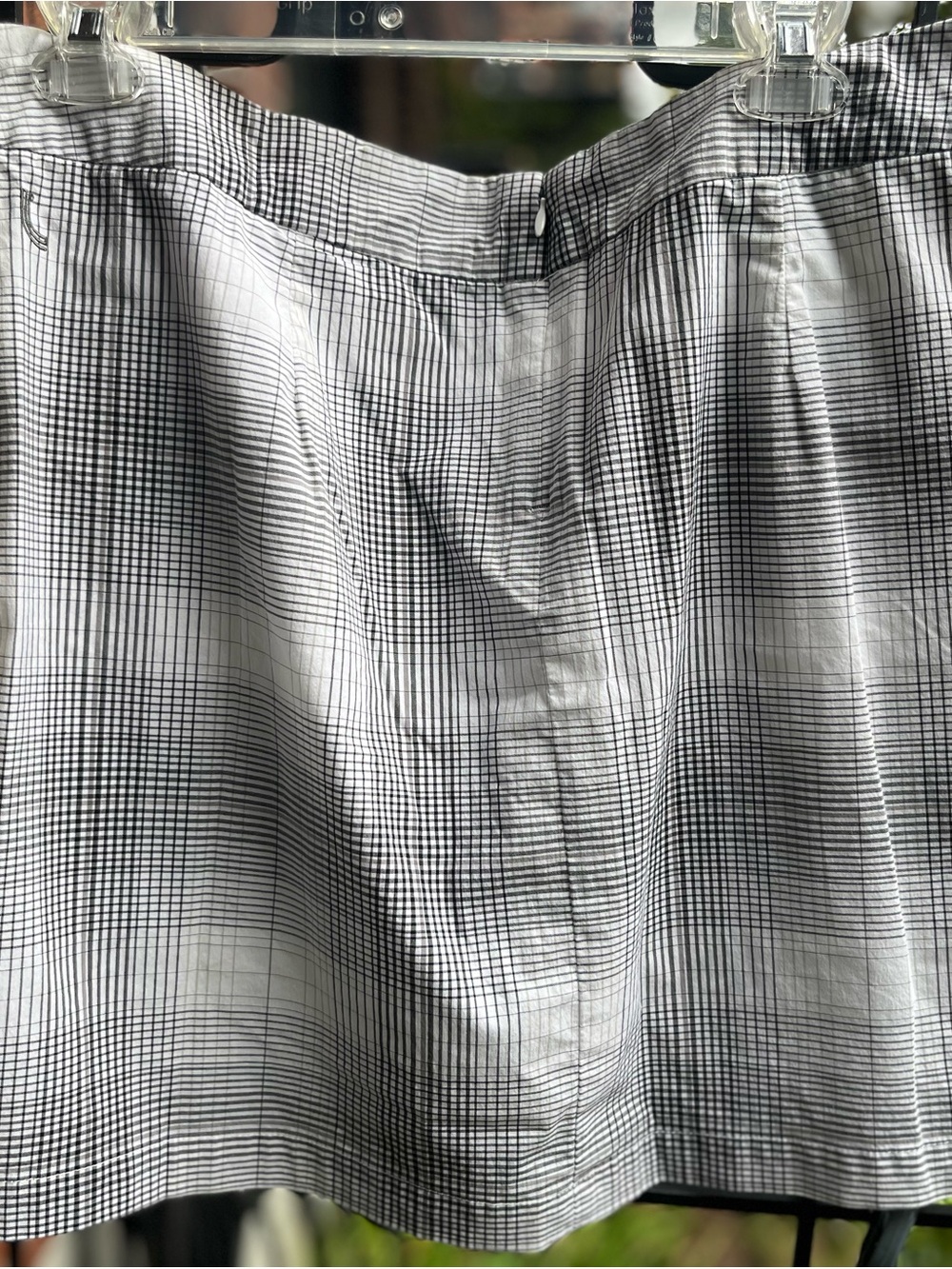 Lole Black and White Plaid Skort